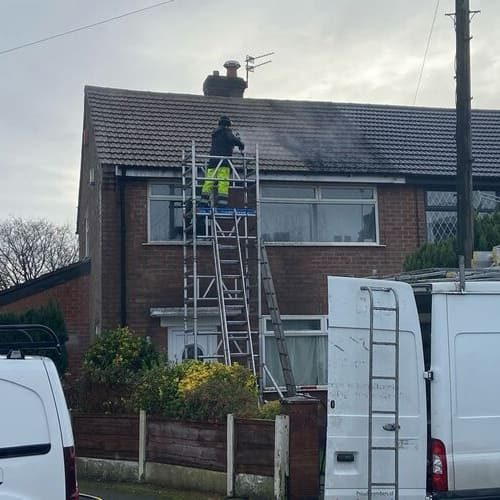 Roof Cleaning job