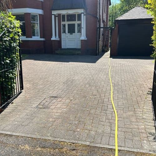 Before Driveway Cleaning