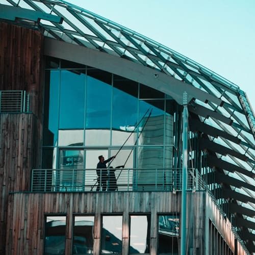 Commercial Window Cleaning job
