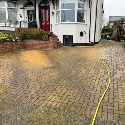Before Driveway Cleaning