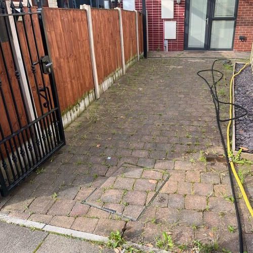 Before Driveway Cleaning