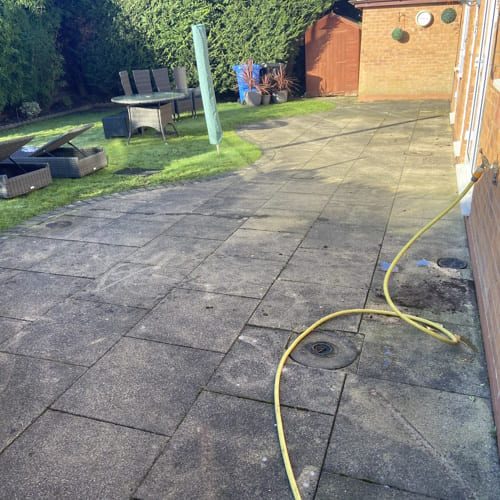 Before Patio Cleaning