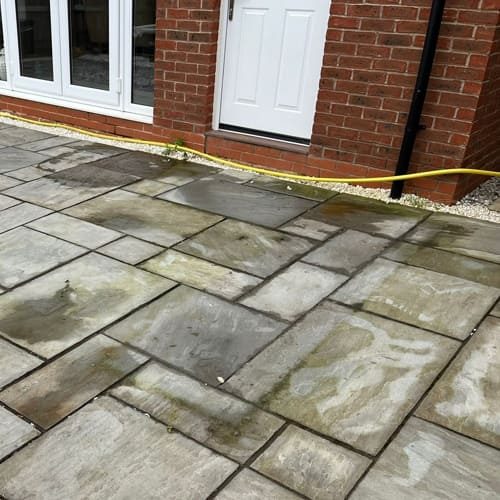 Before Patio Cleaning